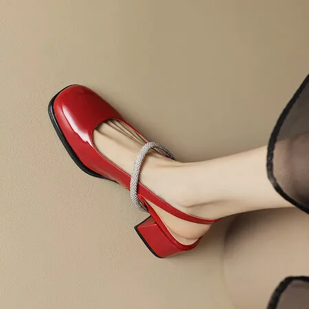 

Туфли на высоком каблуке большого размера с квадратным носком