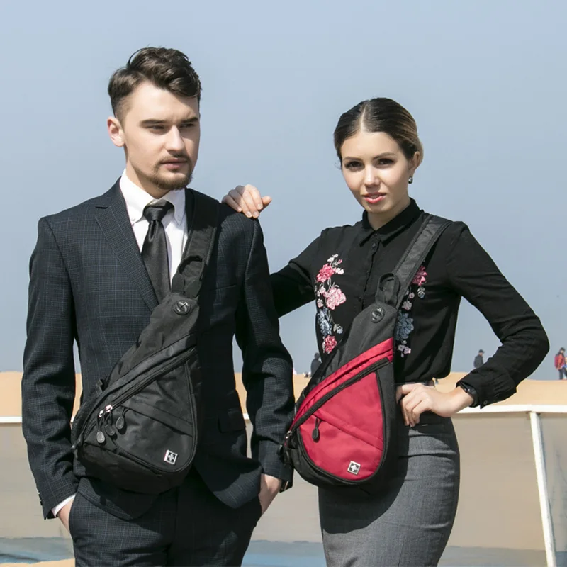 

Однотонная Сумка-слинг через плечо унисекс, нейлоновая уличная спортивная нагрудная Поясная Сумка Для Путешествий, Походов, Кемпинга, нови...