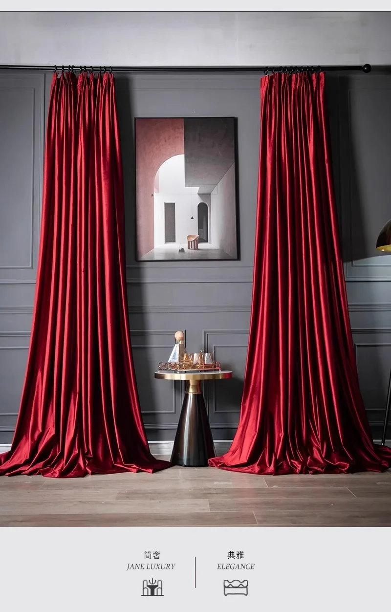 Утолщенные шторы в стиле ретро легкие роскошные бархатные утолщенные