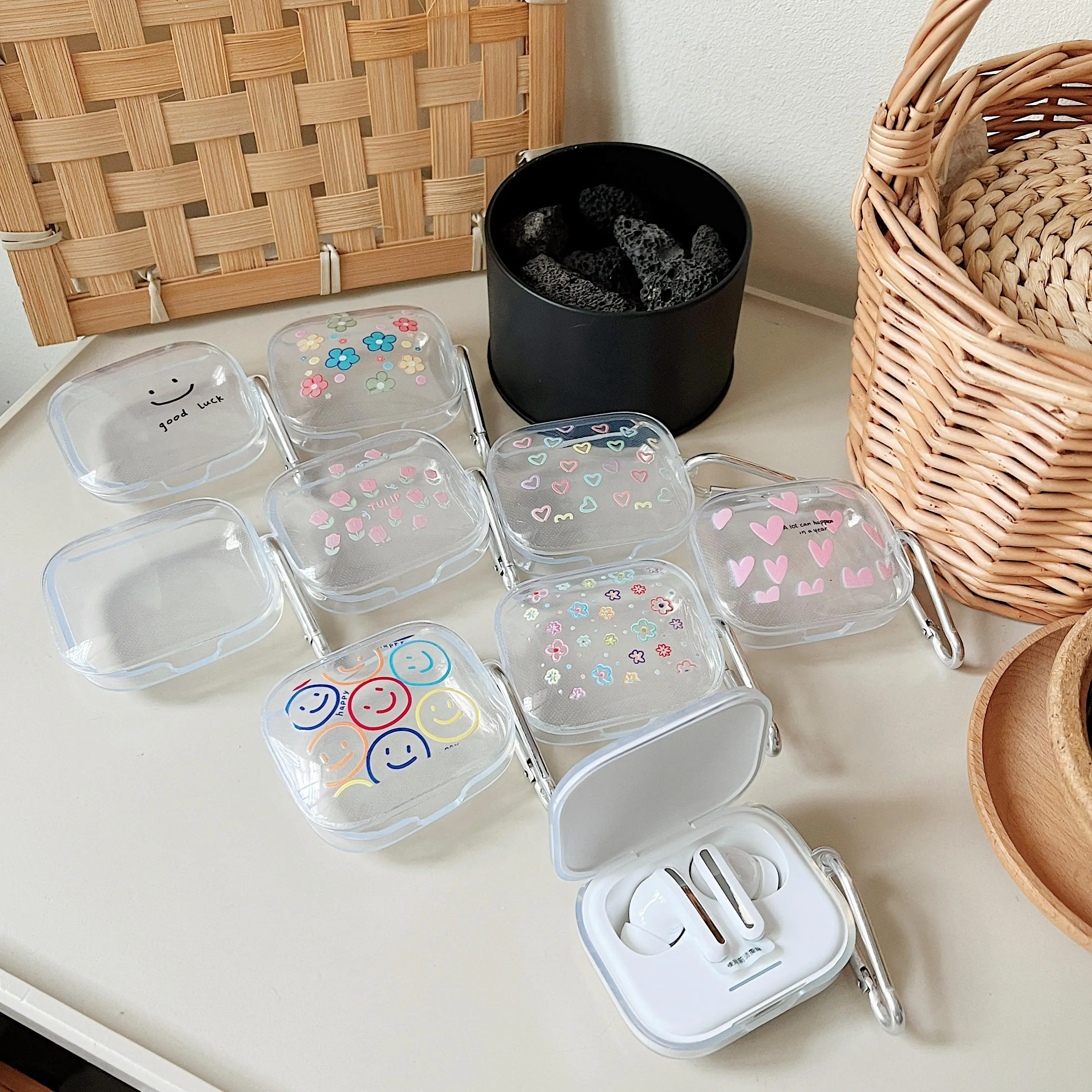 1 Шт. Защитный Чехол Для Redmi Buds 5 С Ремешком Милыми Узорами — Аксессуаров Наушников