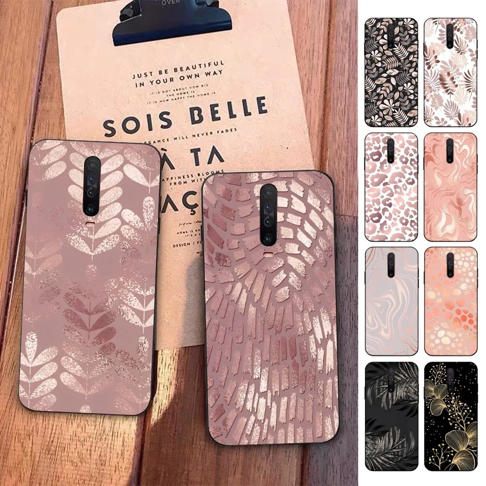 

Bling Leaf Phone Case For Redmi 5 6 7 8 9 10 plus pro 6 7 8 9 A GO K20 K30 K40 pro plus F3 Fundas