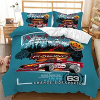 child bedding sets sports car motorcycle single kids duvet cover bed pillowcase twin boy girl birthday present christmas gift