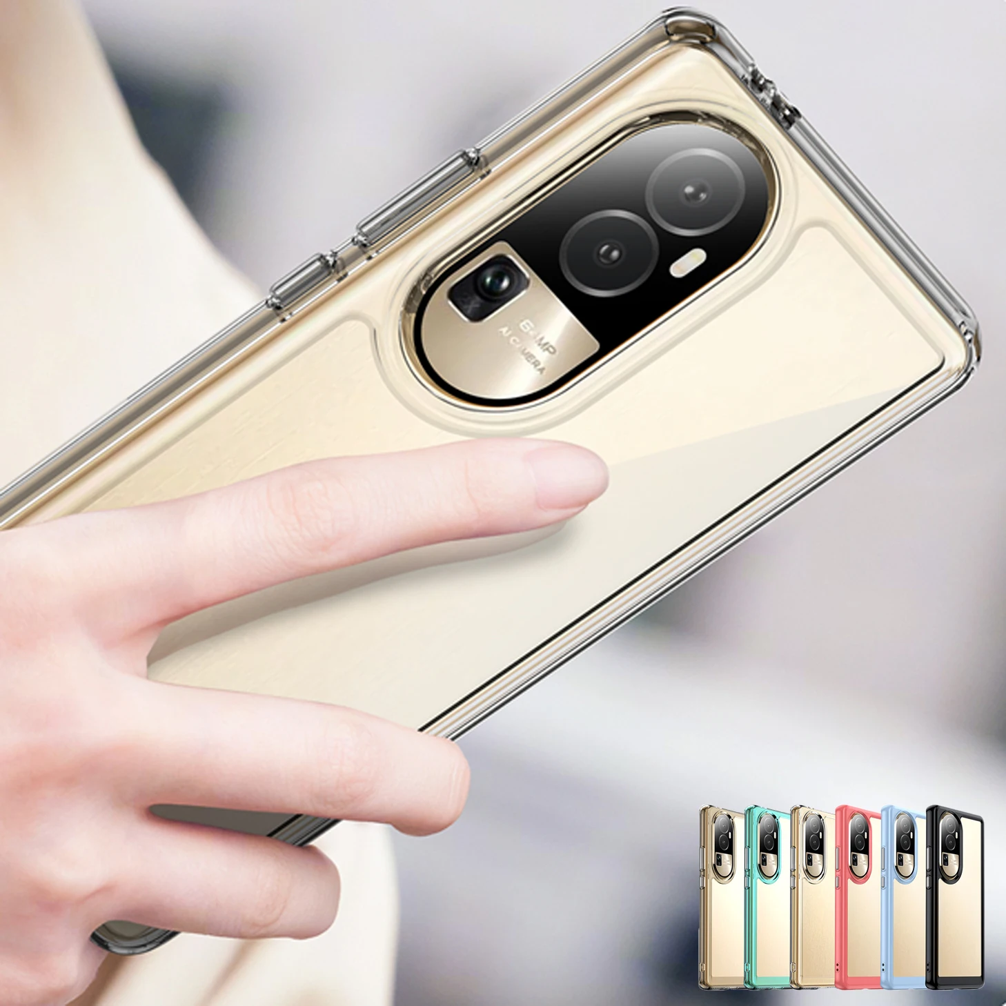 

For OPPO Reno 10 Pro Plus Case Silicone Transparent Shockproof TPU Reno 10 Pro Cover Protect Phone Case Reno 10 Pro Plus Cover