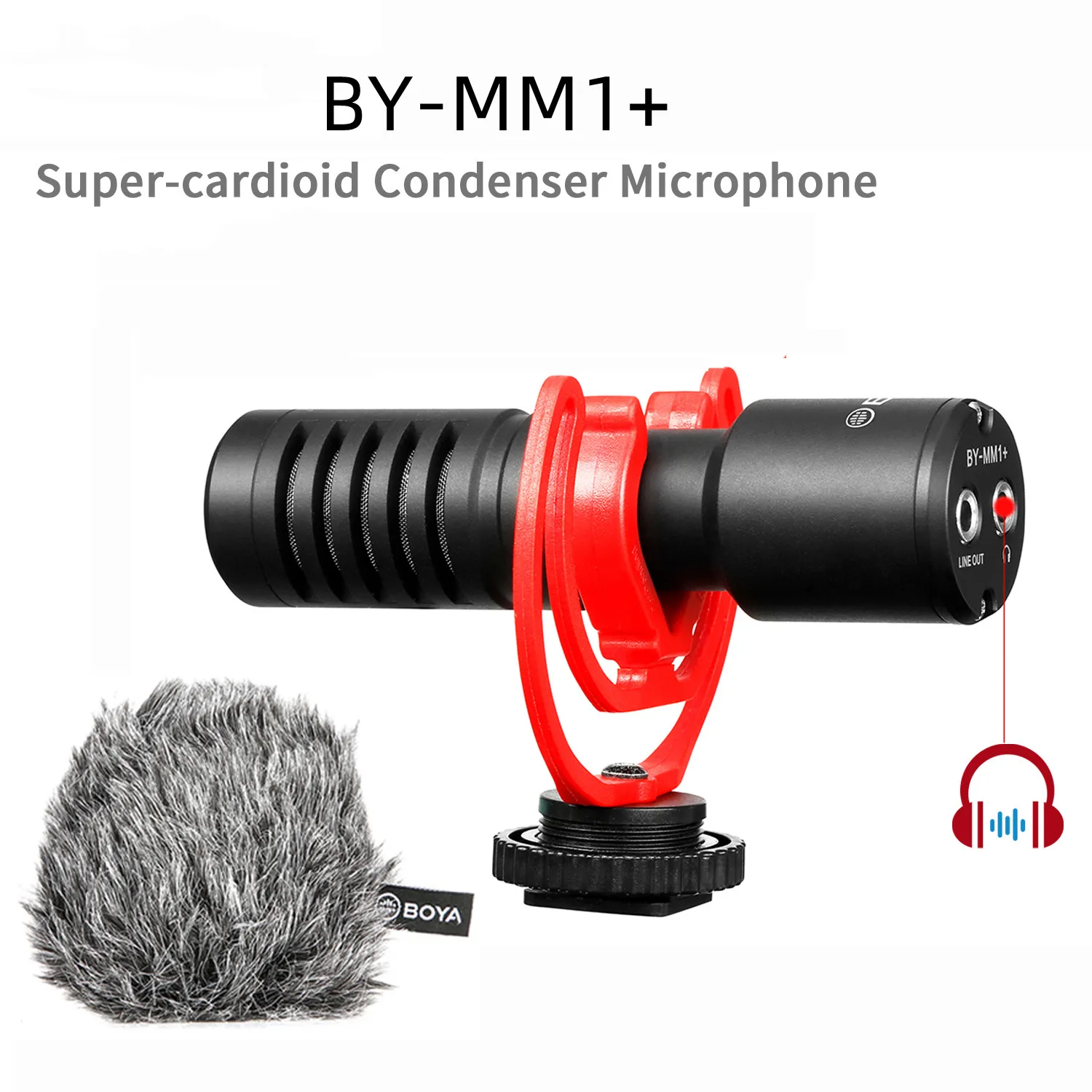 

BOYA BY-MM1+ Super-cardioid Shotgun Condenser Microphone Mini Microfone for PC iPhone Camera Blogger Streaming Youtube Recording