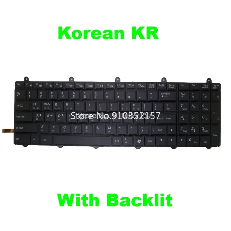 Клавиатура с подсветкой для CLEVO P170EM P150EM KR Korea 6-80-P2700-111-3 V132150AK1 P150SM P270WM3 P370EM3 P570WM3 -