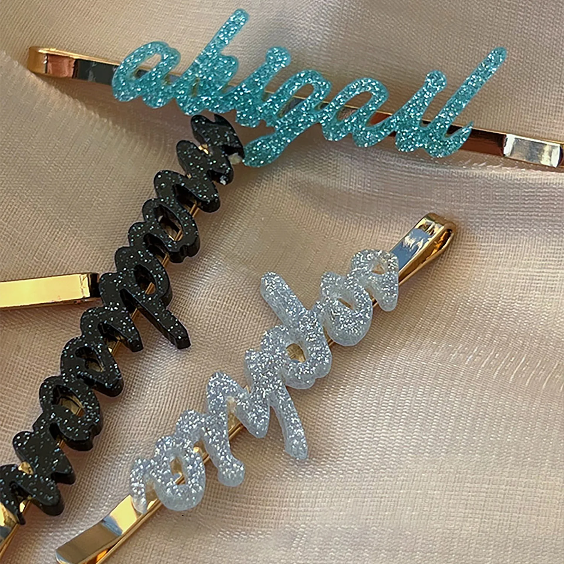 3UMeter New Custom Name Personality Acrylic Name DIY letter One Word Clip Gift