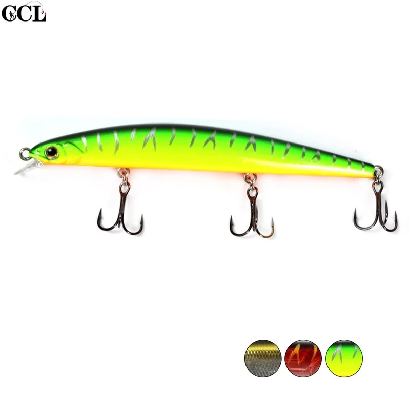 

CCLTBA 110MM 11.5G Suspending Black Minnow Fishing Lures Hard Plastic Tungsten Balls Minnow Jerk Bait Owner Hooks