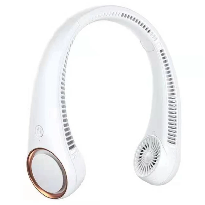 

Portable Neck Fan,Personal Mini Cooler Fan Hand Free Bladeless Fan 3 Speeds Battery Operated Wearable Cooling Fan