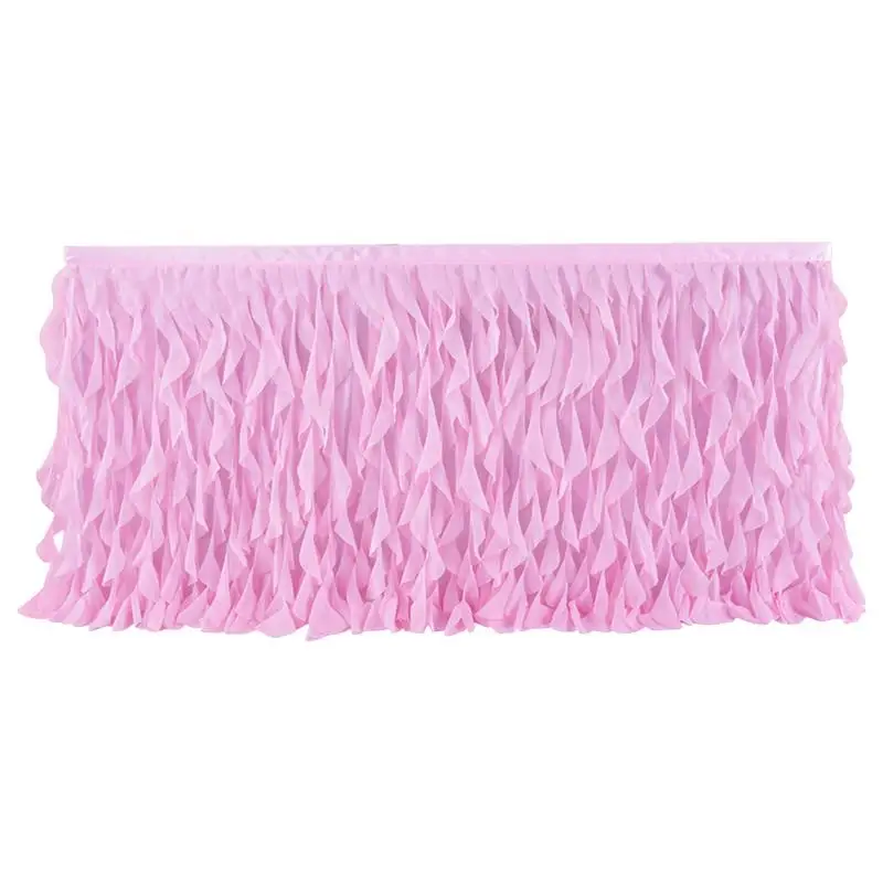 

6 Ft Mermaid Curly Willow Table Skirt Tulle Table Skirt For Rectangle Table Or Round Table Tutu Table Skirt For Wedding Party