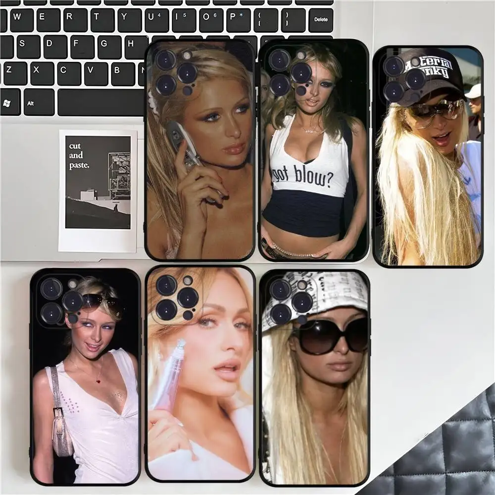 Фото Чехол для телефона Paris Hilton Got Blow для iPhone 16 Pro Max 15 17 Plus 14 13 12 Mini 11, черный №1