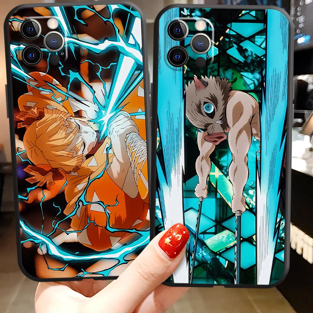 

Demon Slayer Yuukaku-hen Phone Case For iPhone 11 12 13 11Pro 6 7 8 12mini XR XS 12Pro MAX SE 2020 13 Pro Cartoon Soft TPU Funda
