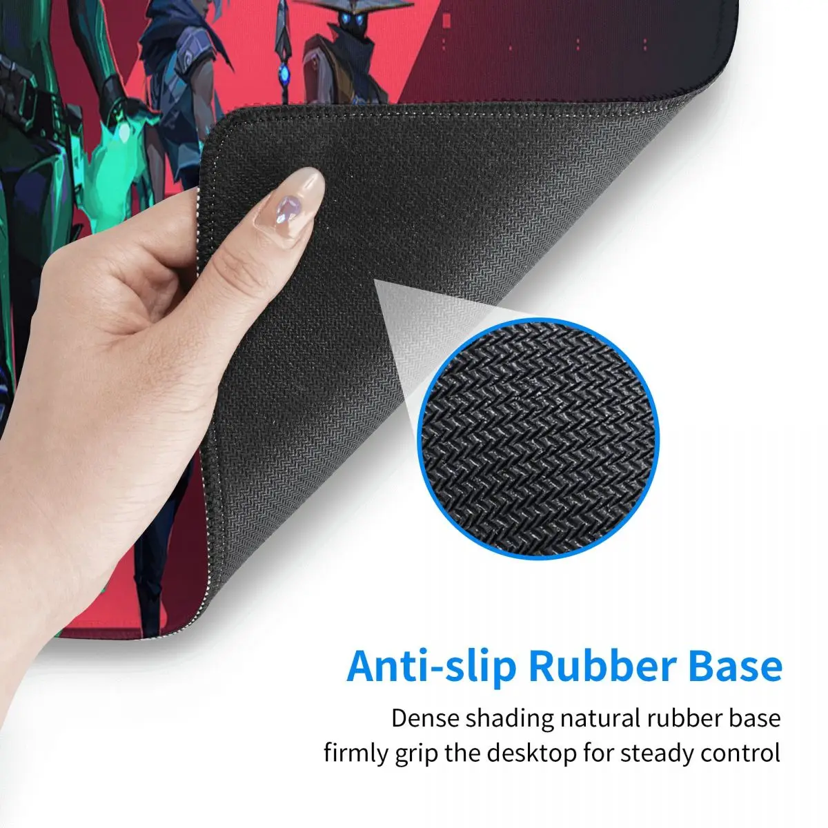 Большой коврик для мыши Valorant видеоигр ноутбука в стиле аниме школьный Забавный