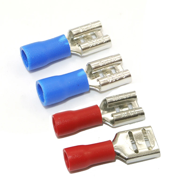 

1000PCS FDD/MDD 6.3mm 4.8mm 2.8mm Terminal Male Spade Insulated Electrical Crimp Terminal Connectors Wiring Cable Plug