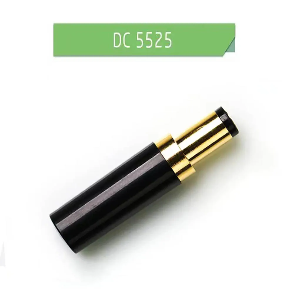 10 шт., медный корпус из углеродного волокна, позолоченная вилка питания постоянного тока, 3,5*1,35/5,5*2,1/5,5/2,5 мм, штекерный разъем для вкладыша кабеля питания