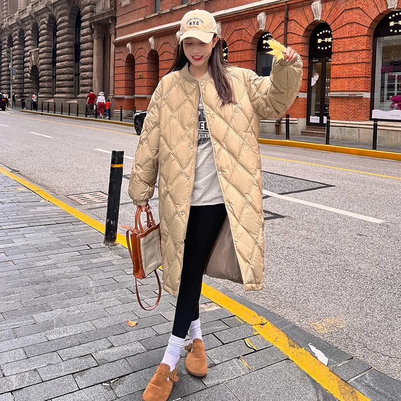 

Beardon Winter Women's Long Parkas Jacket Casual Hooded Fashion Warm windproof Diamond Parkas Jacket