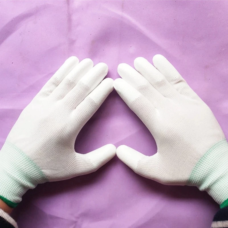 

Антистатические перчатки 2 шт., Антистатические Рабочие электронные перчатки из полиуретана с покрытием для пальцев, для защиты пальцев