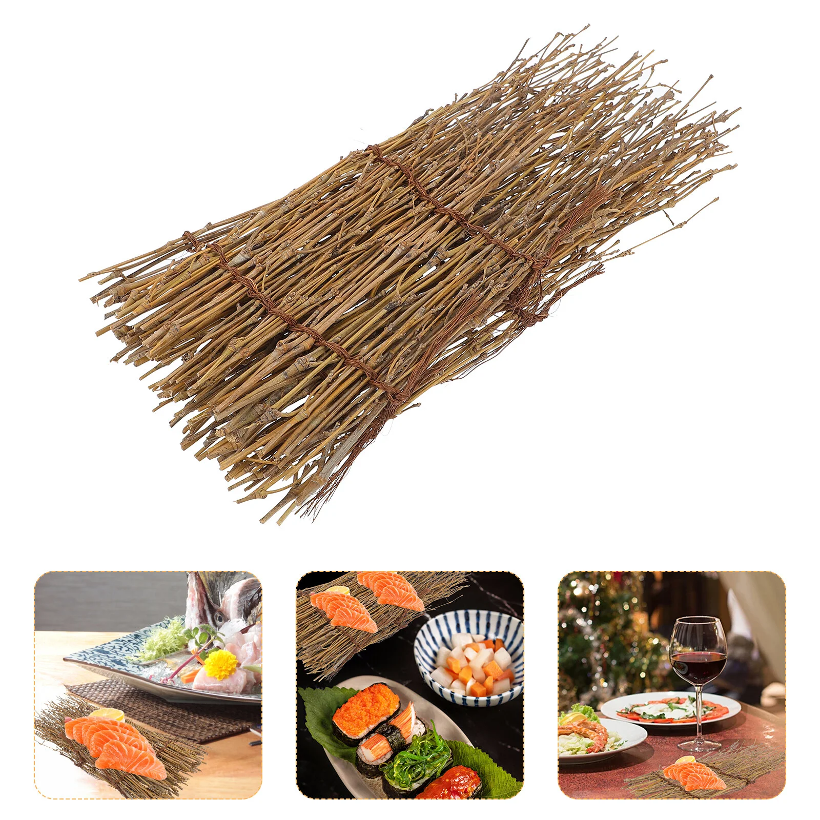 

Hotel Restaurant Plate Unique Sashimi Backdrop Decor Bamboo Decorative Sushi Fence Background
