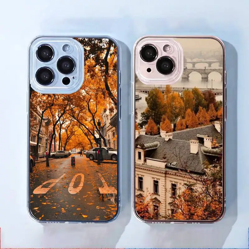 Чехол для телефона с изображением тыквы на осень, прозрачный мягкий чехол для iphone 11 13 12 14 x xs xr pro max mini plus