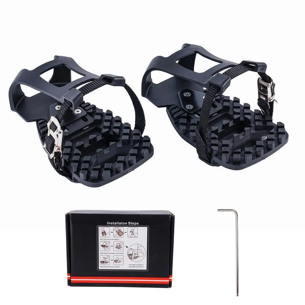 

Bike Pedals Anti-Slip Bicycle Pedals Toe Cages With Adjustable Straps Toe Clips For Bike Road Bike Accessories