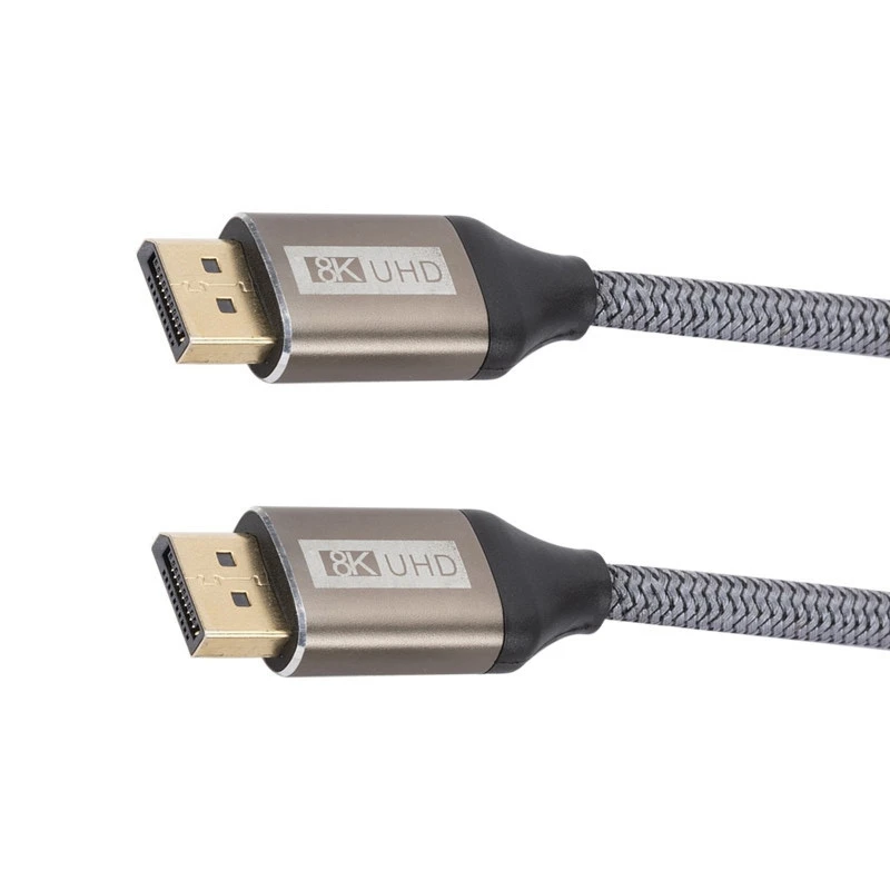 

2PCS Displayport Cable DP1.4 Version 8K Ultra Clear Cable Esports Game Transfer Wiring Display Cable 8KDP Cable 1M