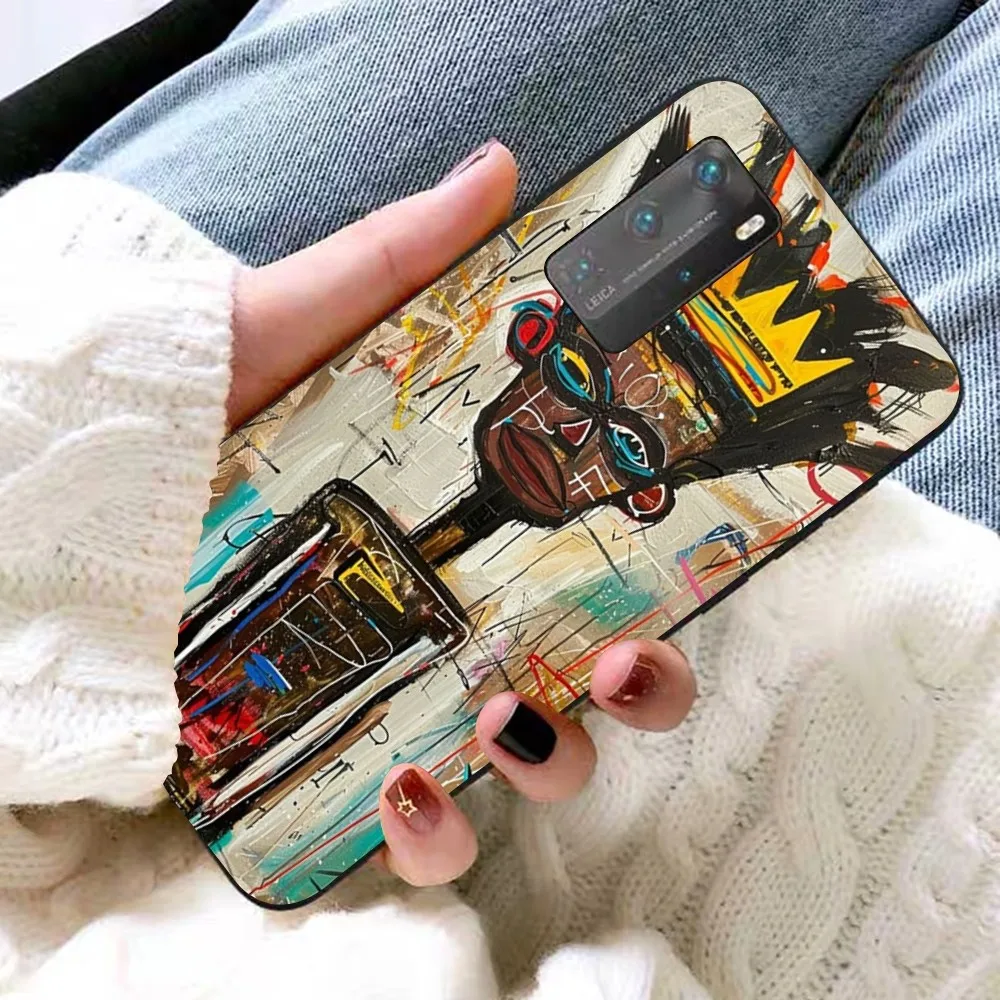 Artist J-Jean-Michel-Basquiat Phone Case For Huawei P 8 9 10 20 30 40 50 Pro Lite Psmart Honor 70 Mate 20lite