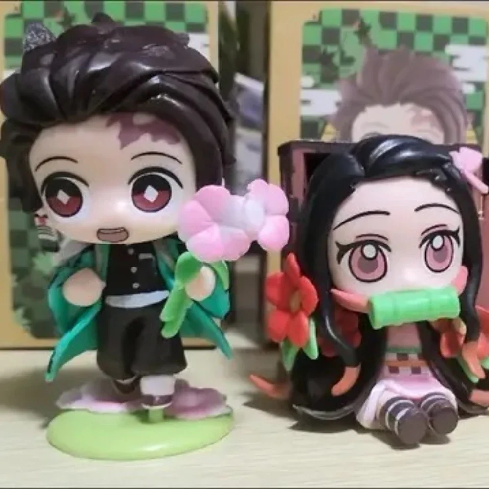 Фигурки Demon Slayer Tanjiro Nezuko Zenitsu Kamado Tanjirou Hashibira Inosuke милые украшения настольный