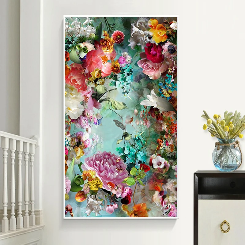 

5D DIY Flower Diamond Painting Kit Full Drill Diamond Embroidery Wall Modern Art Cross Stitch Living Room Bedroom Decor Painting