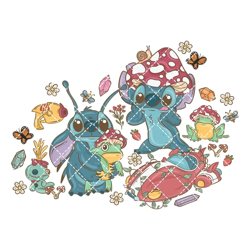 Новый термоклейкий утюг Disney Stitch термоклеевые патчи термопереносная плавкая