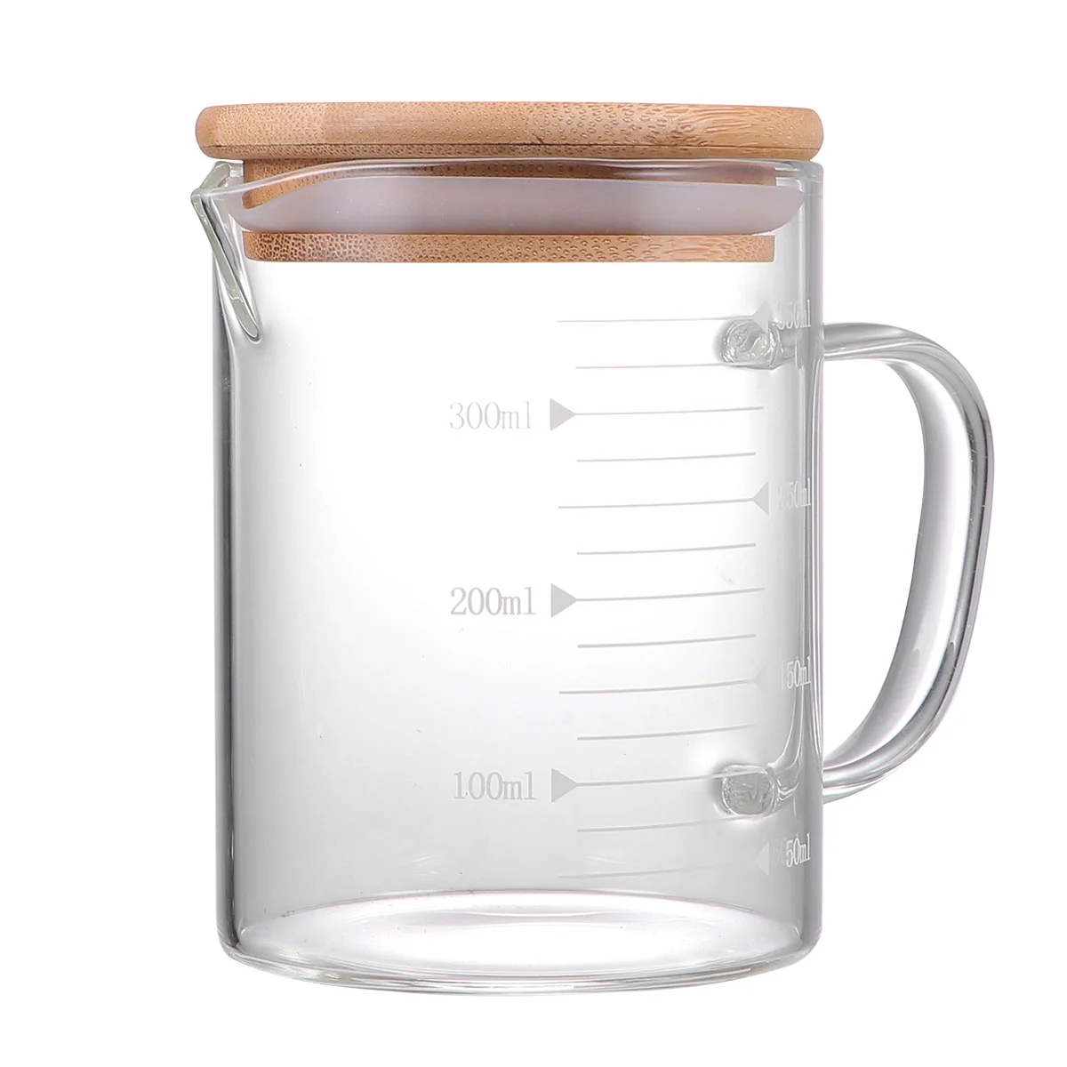 

1pc Glass Water Cup Glass Measuring Cup Glass Water Jar Steaming Pitcher Plastic Water Pitcher Hot Liquid Pitcher