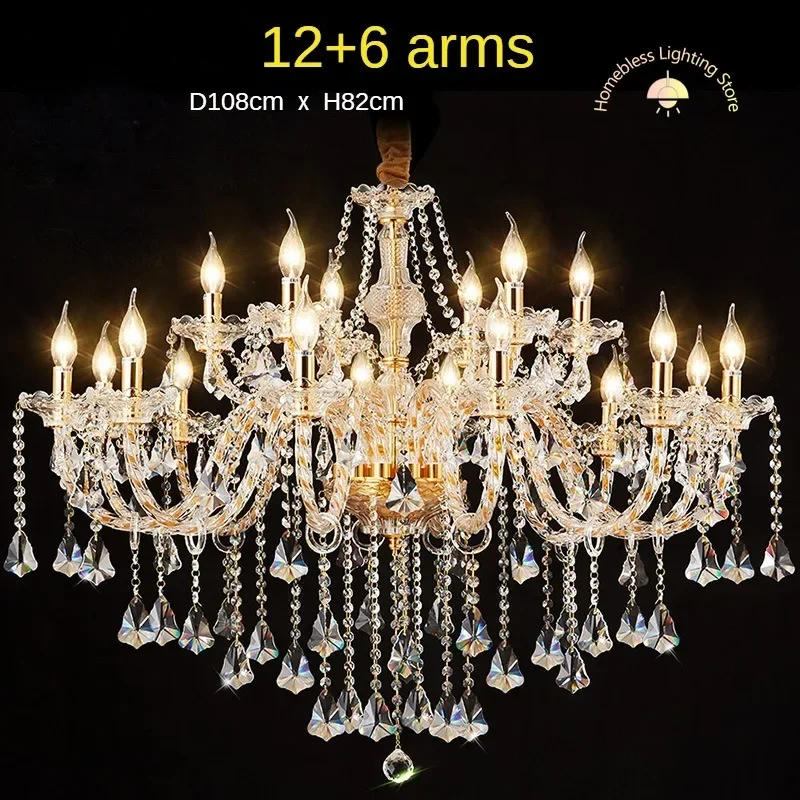 Домашние прозрачные хрустальные золотые люстры мульти 4/6/8/10/15/18 ramiona