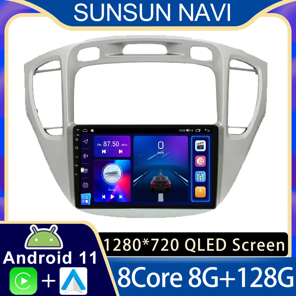 

Android 11 для Toyota Highlander 1X2001-2007, автомобильное радио, стерео, мультимедийный видеоплеер, навигация, GPS, беспроводное Carplay