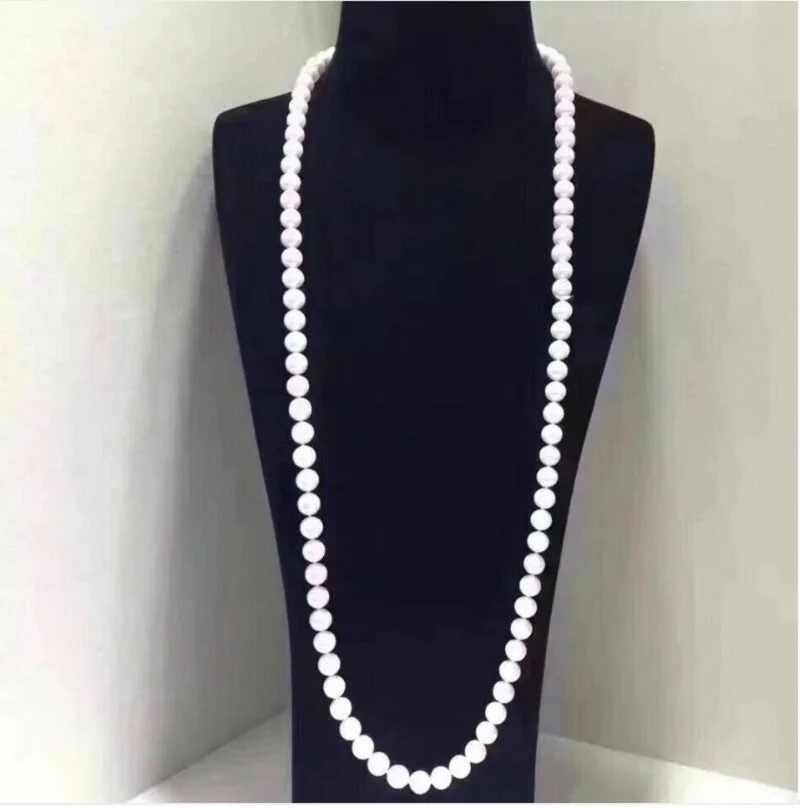 

24 inch AAAA Japanese Akoya 9-10mm white pearl Necklace 14K Yellow Gold clasp