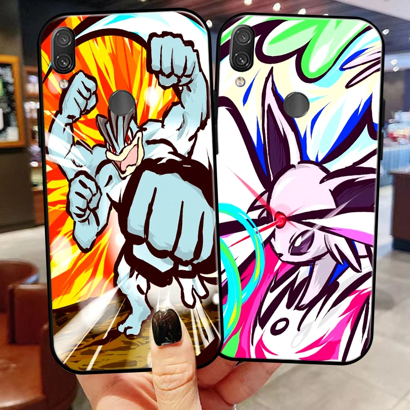 

Pokemon Pikachu For Xiaomi Redmi Note 7 7 Pro 7S Redmi 7 7A Phone Case Coque Liquid Silicon Back Black Silicone Cover Funda