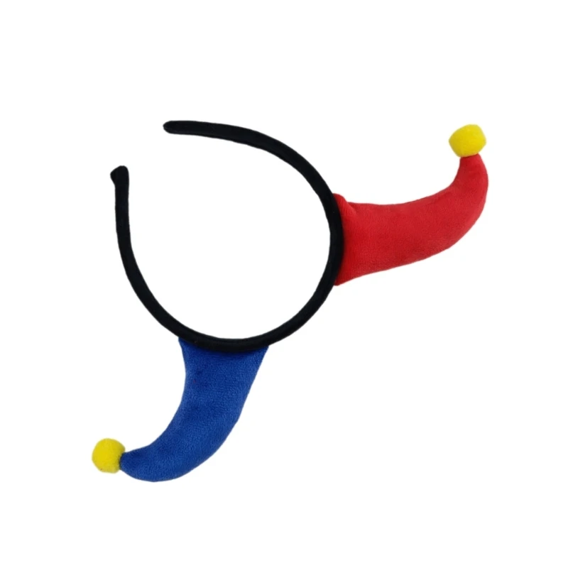 Праздничные повязки для волос шута реквизит фотобудки на голову с рогом клоуна