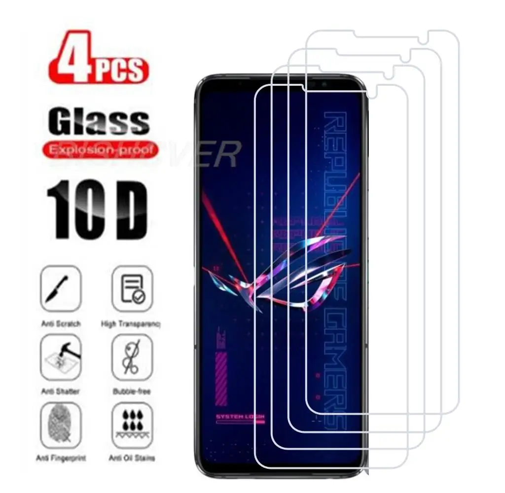 

4 шт. закаленное стекло для ASUS ROG Phone 6 Pro ROG6 6,78 дюйма Закаленное стекло Защитная пленка для экрана