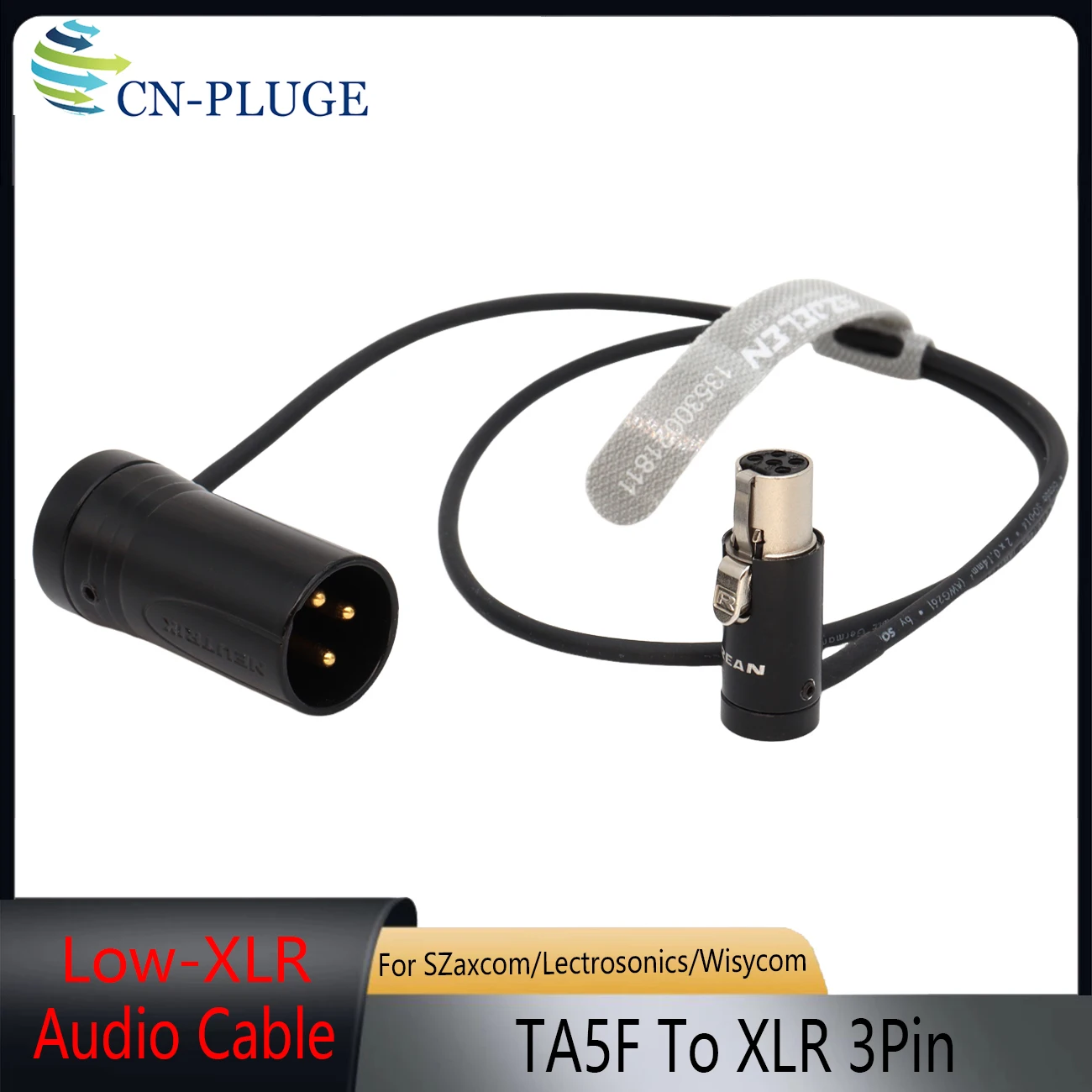 Фото Аудиокабель TA5F (женский) - XLR (3-контактный, мужской) для приемников Lectrosonics SR Series, Wisycom MCR54, Zaxcom QRX200 к звуковым устройствам Sound Devices Zoom №5