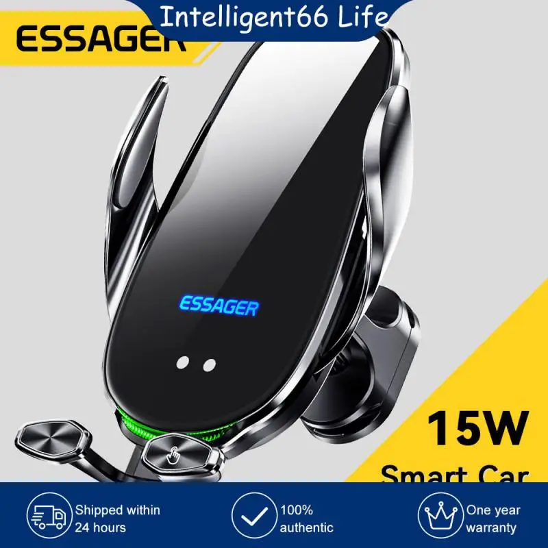 

Fast Charging Station Car Wireless Charger Infrared Car Phone Holder Air Vent Stand Air Vent Phone Holder Universal Essager 15w