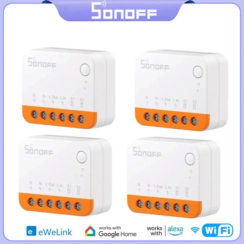 

Смарт-переключатель SONOFF MINIR4 с Wi-Fi, двухстороннее управление, реле Mini Extreme для умного дома с поддержкой R5 S-MATE Voice через Alexa eWelink App