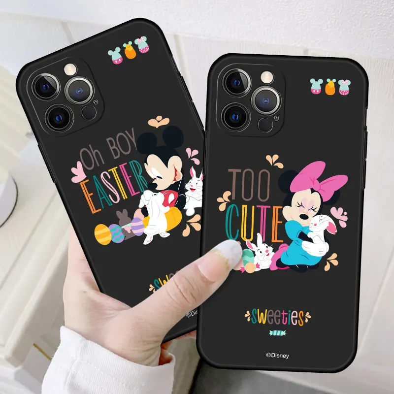 

Fun Mickey Minnie Easy Art Cellphone Etui Coque For iPhone XR 11 XS 12 7 8 Plus 13 Pro Max X 14 SE2 5 5S 6S SE2022 6 Mini