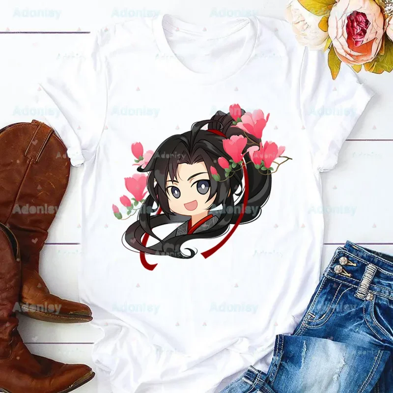 Женская футболка с круглым вырезом Mo Dao Zu Shi The Untamed Lan WangJi Wei Wu Xian