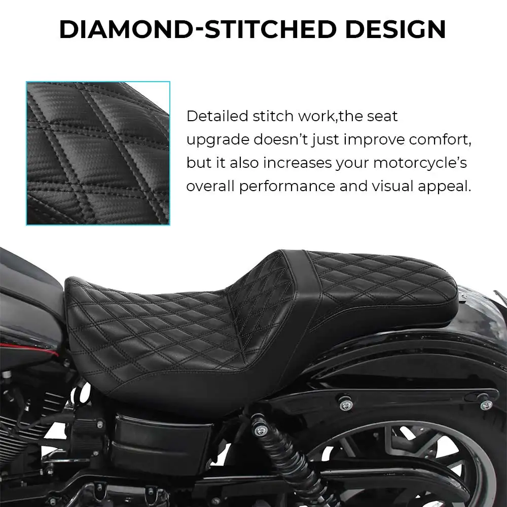Фото Новое сиденье для пассажира Harley Dyna Fxdf Fxdfse Fxdl/I Fxdls Fxdb/I Fxdc/I Fxd/I Fxdse Fld Fxdwg/I 2006-2017, черное №5