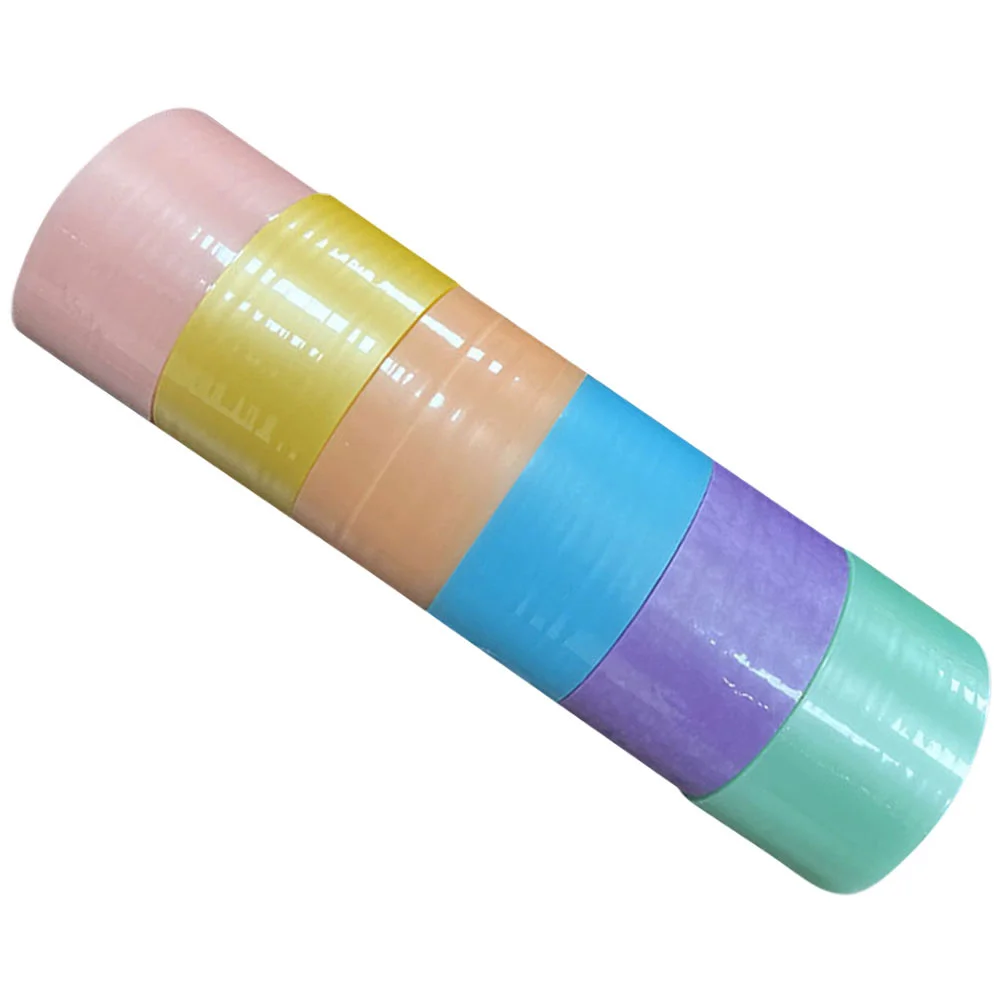 

6 рулонов клейкой ленты, самоклеящиеся многофункциональные игрушки для снятия напряжения, ленты для игрушек, цветные ленты для детей