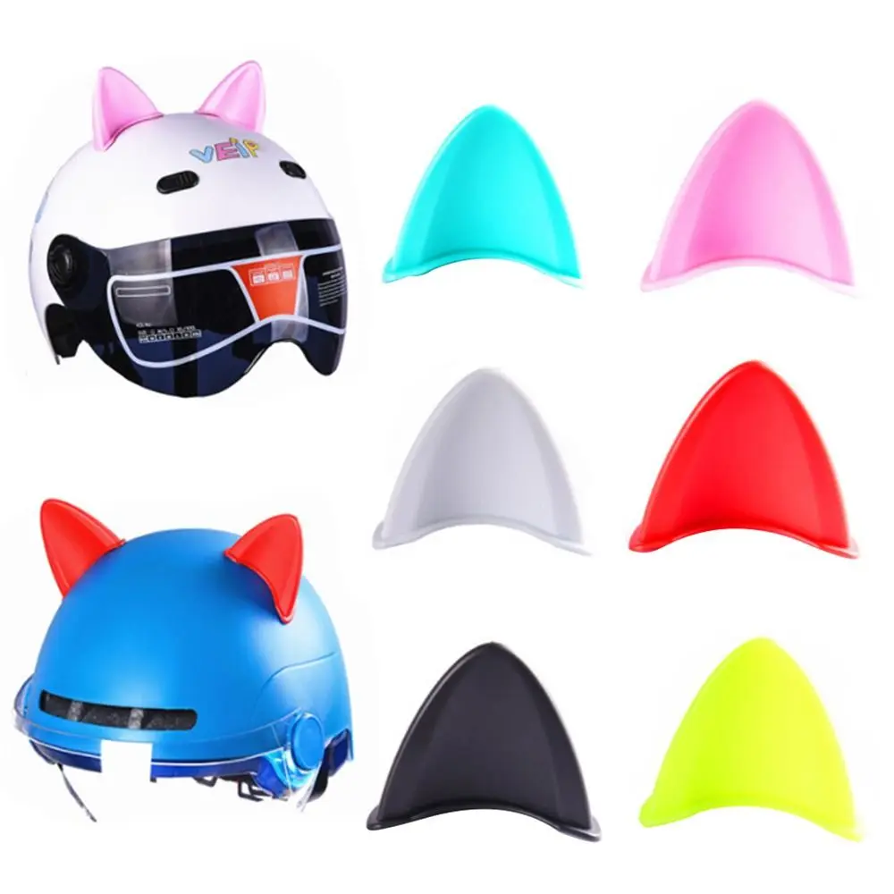 

Electric Scooter Cycling Supplies Inclose Double-sided Tape Cat Ears Stickers Helmet Decoration Motocross Motorcycle