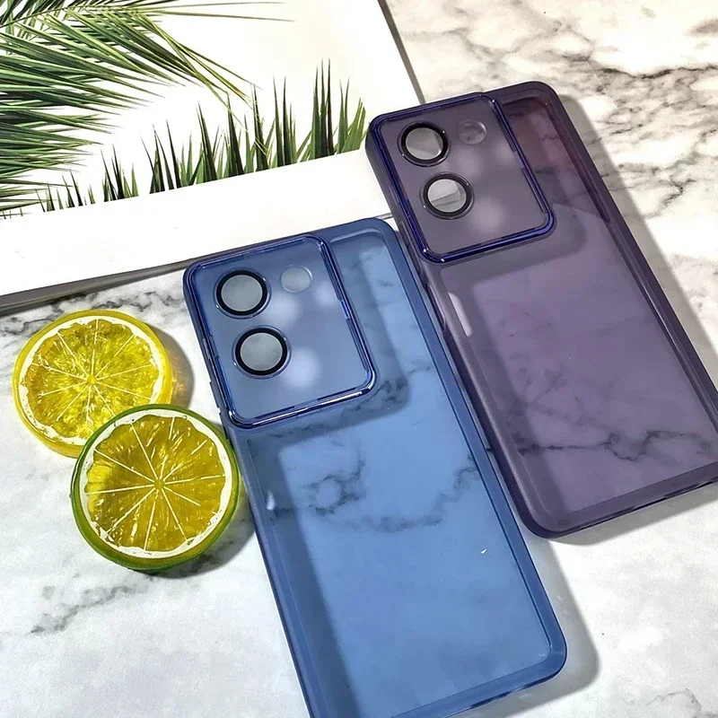 Роскошный чехол с пленкой для объектива VIVO Y77T Y78 Y78M T1 5G глобальная версия 360 мягкая