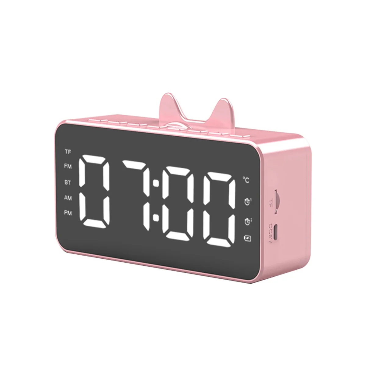 Lcd Display Bluetooth-compatible Music Playing Digital Alarm