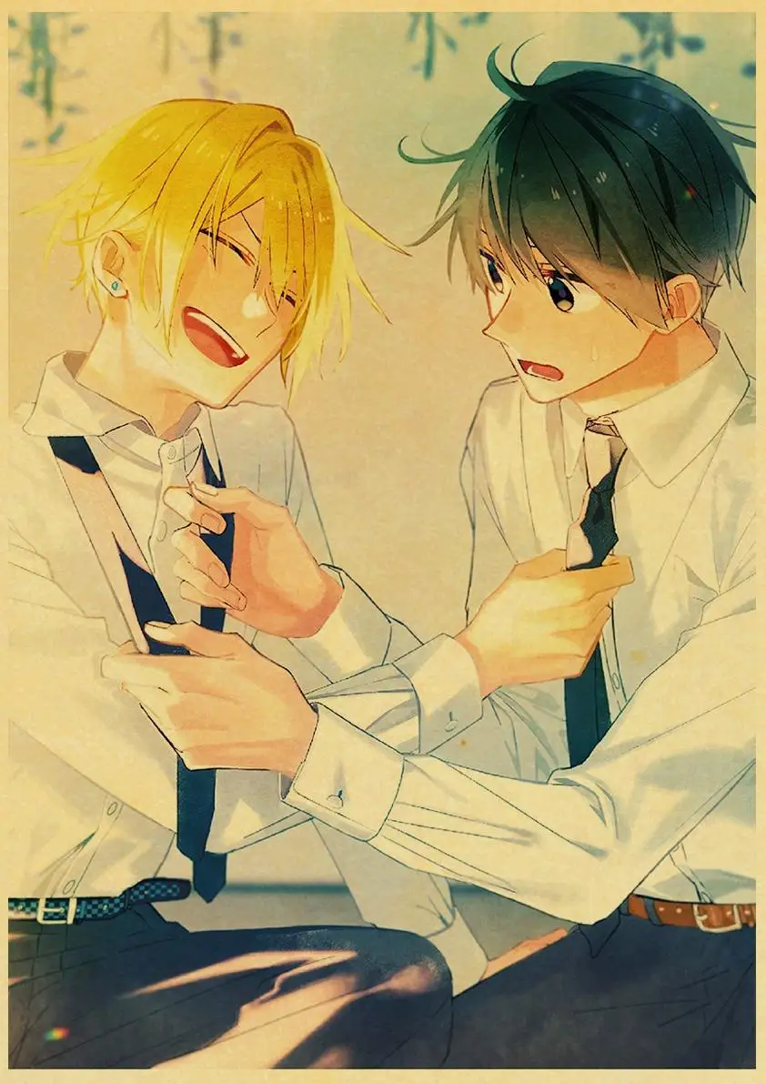 Мальчики Геи Японские Аниме мальчики геи Сасаки до мияно Ретро постеры крафт-бумага Высококачественная картина для домашнего декора настенные наклейки | AliExpress