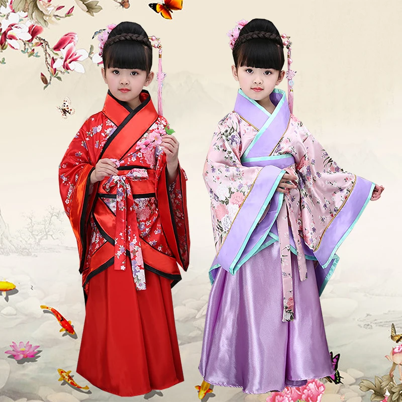 

Children Fairy Costume Dance Performance Dresses Primary School Uniform Beautiful Dress Child Chinese National Flower Girl Kid