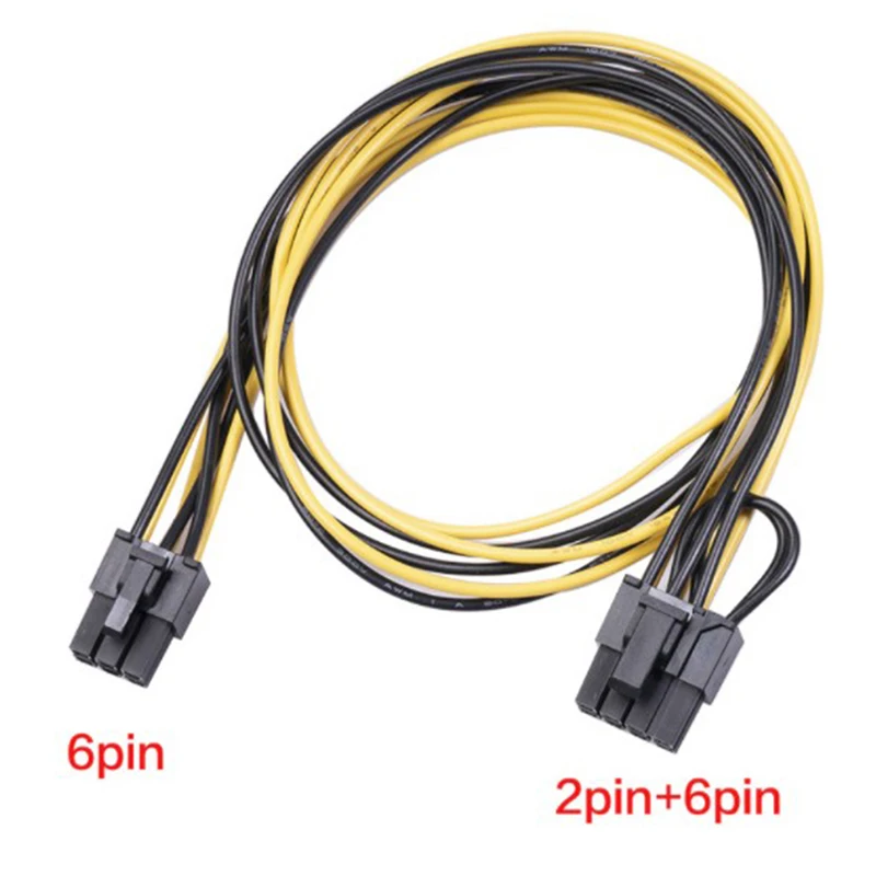 

6 Pin Feamle к 8 Pin Male PCI Express кабель преобразователя питания ЦП видеокарта 6 Pin к 8 Pin PCIE кабель питания