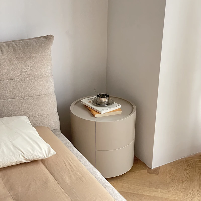 Вспомогательные круглые тумбочки с ящиками роскошные уникальные прикроватные в