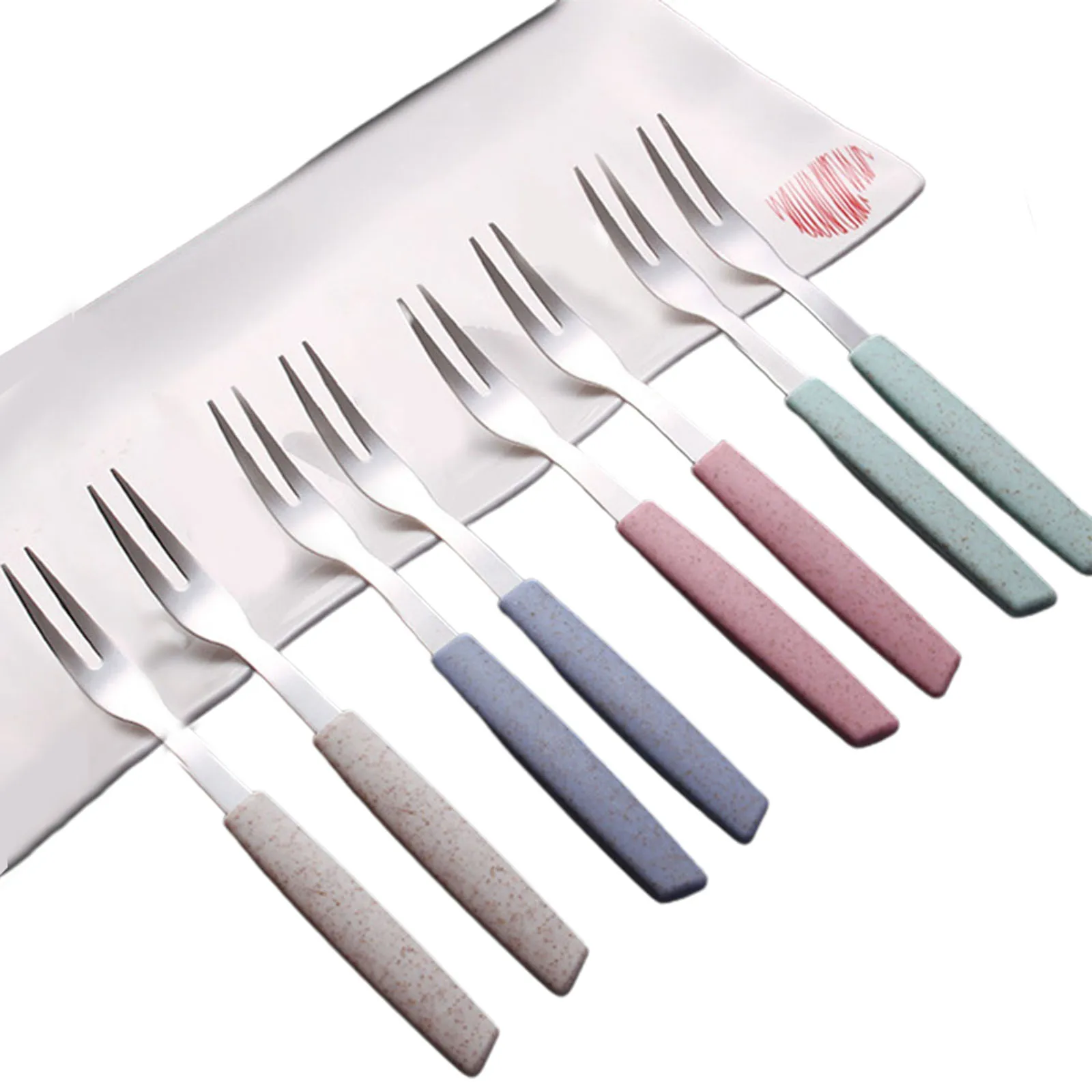 

Dessert Forks And Outdoor Events Crab Appetizer Dessert Cake Salad For Travel Picnics Stainless Steel Fruit Fork